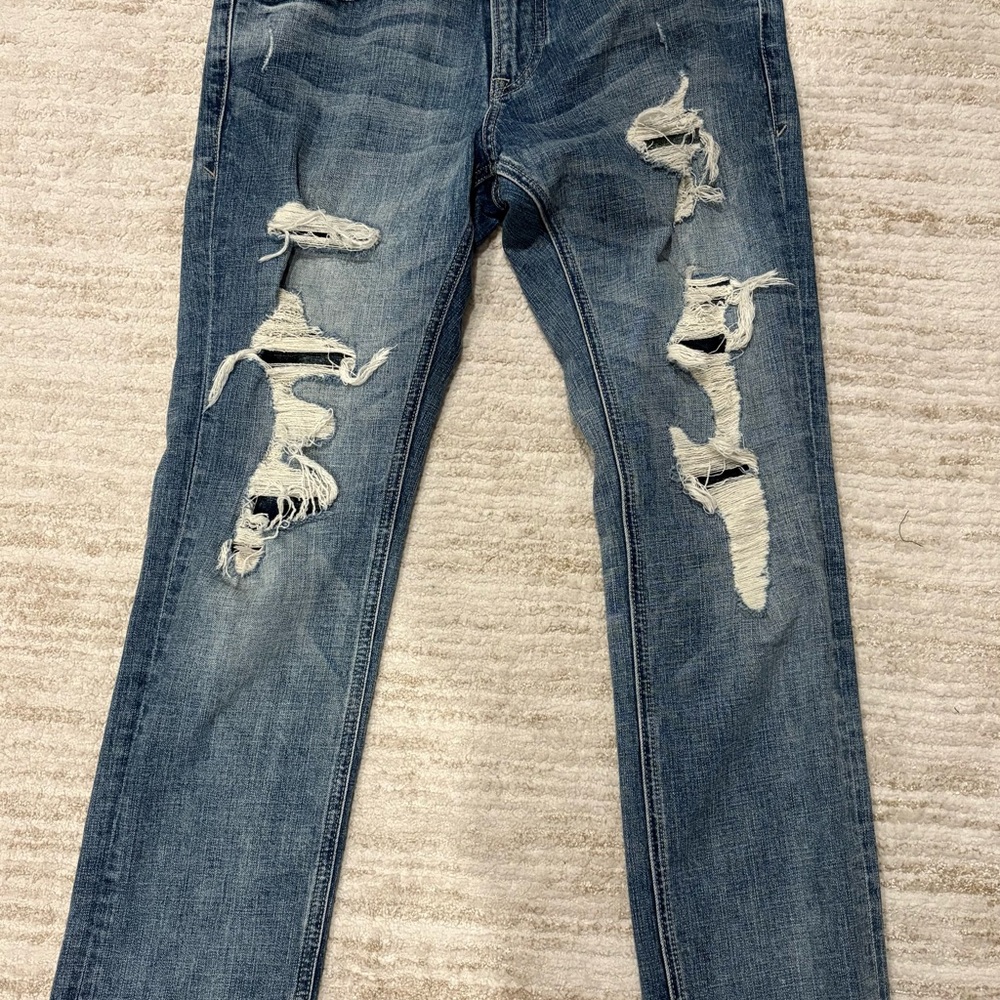 Express Blue Distressed Men Jeans